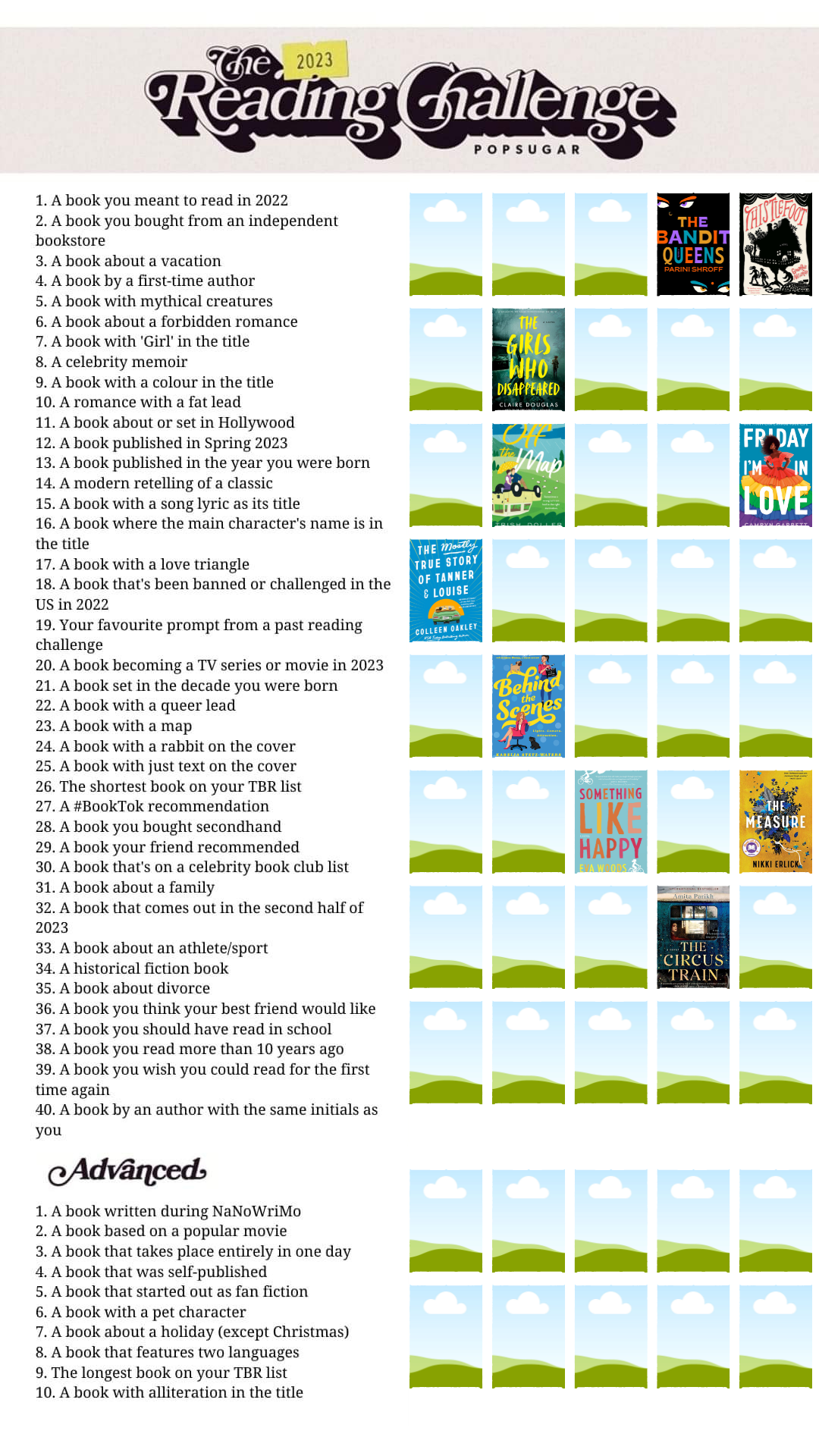 PopSugar Reading Challenge Progress Not In Jersey