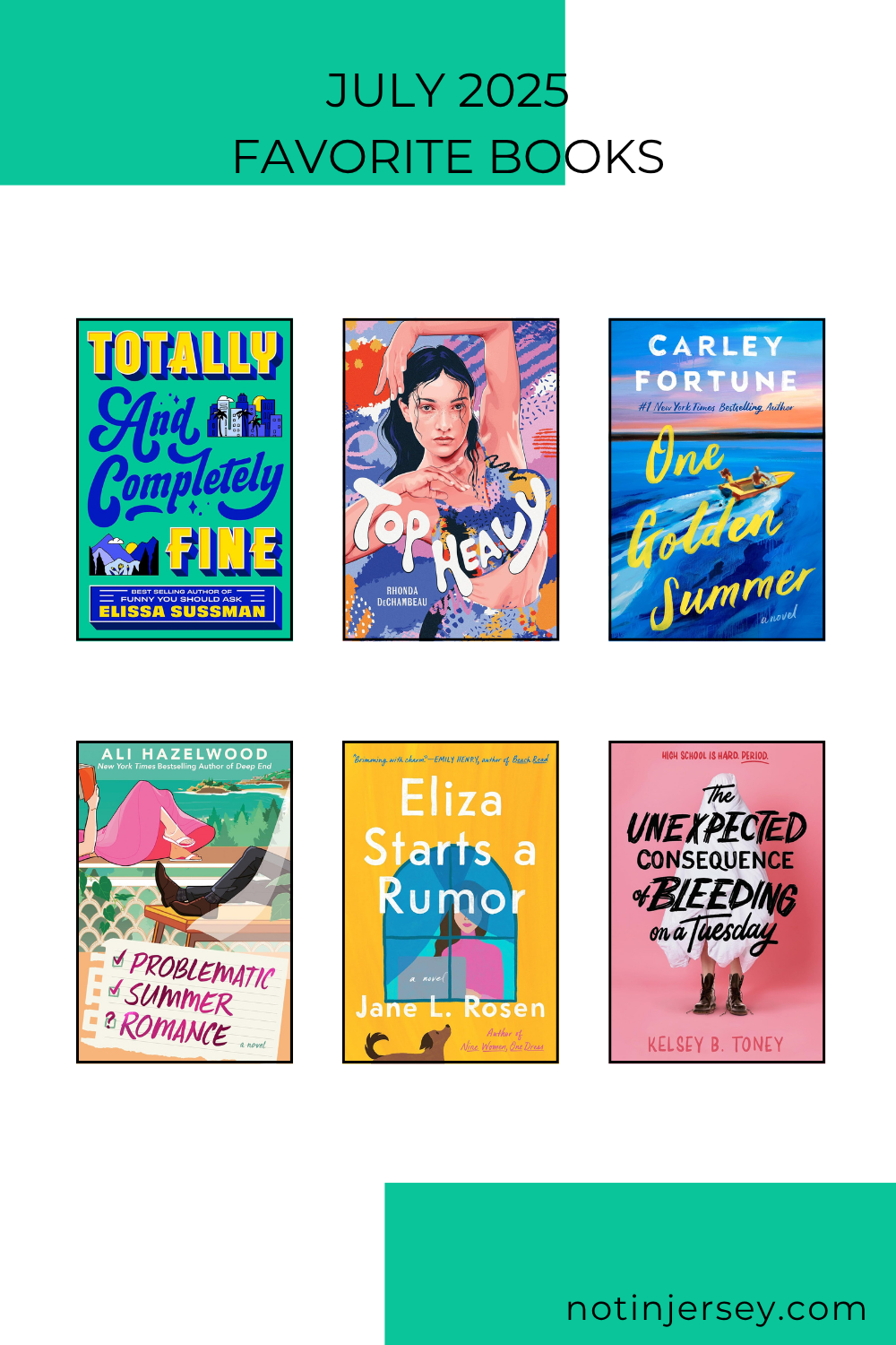 July 2025 Favorite Books